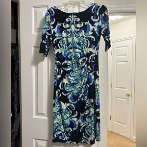 Colorful, ruched dress